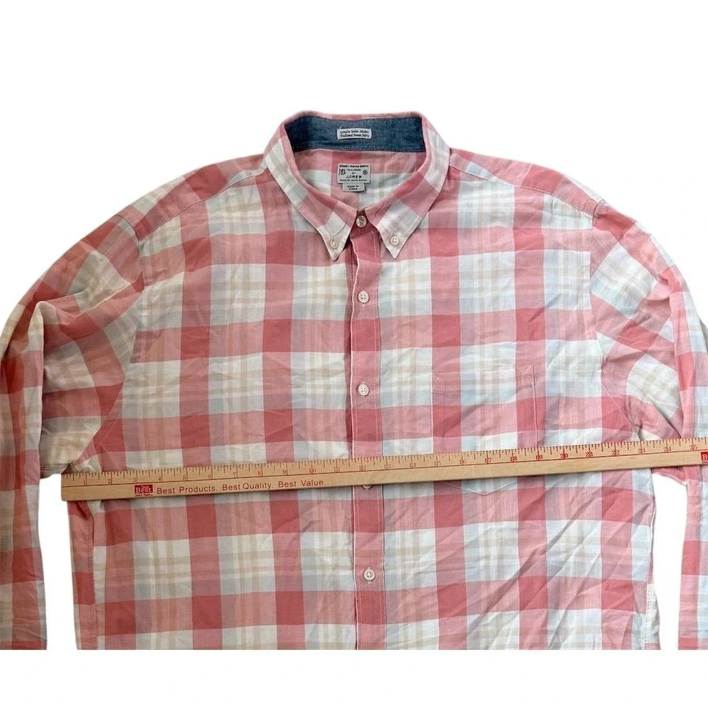 J. Crew Men's XL Tartan Plaid Long Sleeve Button-Down Shirt Casual Indian madras